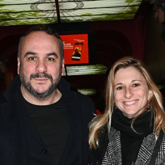 François-Xavier Demaison et sa femme Anaïs Tihay - Inauguration de la statue de cire de "Audrey Fleurot" au musée Grévin à Paris le 16 mars 2023. © Coadic Guirec/Bestimage