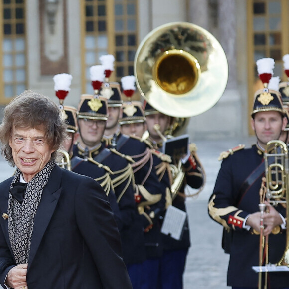 Sir Mick Jagger et sa compagne Melanie Hamrick - Dîner d'Etat au château de Versailles en l'honneur de la visite officielle du roi et de la reine d'Angleterre en France (20 - 22 septembre 2023), le 20 septembre 2023. 150 invités triés sur le volet ont été conviés à cette occasion. © Jacovides-Moreau / Bestimage 