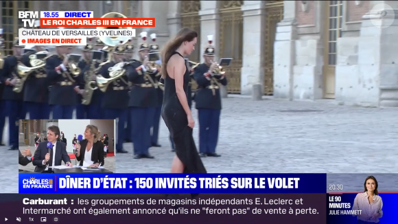 Emma Mackey - Diner d'Etat à Versaille pour la venue de Charles III en France -  © Caputre d'écran BFMTV