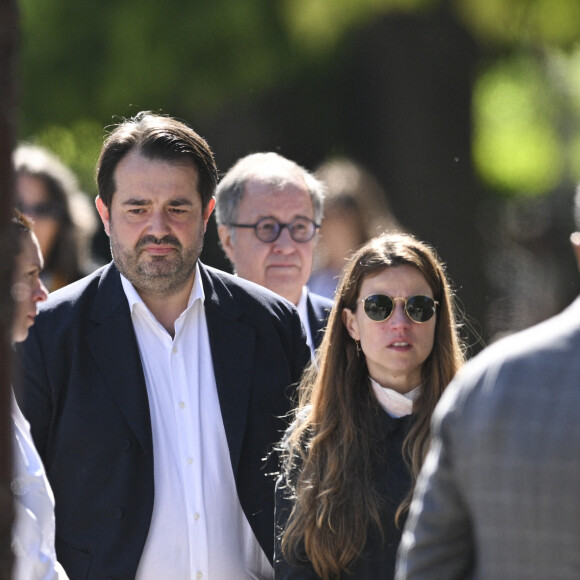 Jean Francois Piege - Sortie des obsèques d'Antoine Alléno (fils du chef cuisinier français, trois étoiles au Guide Michelin Yannick Alléno) en la collégiale Notre-Dame de Poissy, France, le 13 mai 2022. © Jean-Baptiste Autissier/Panoramic/Bestimage