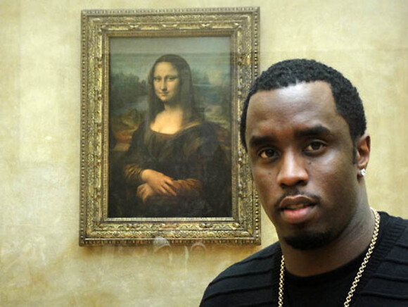 P. Diddy au Louvre, posant près de la Mona Lisa...