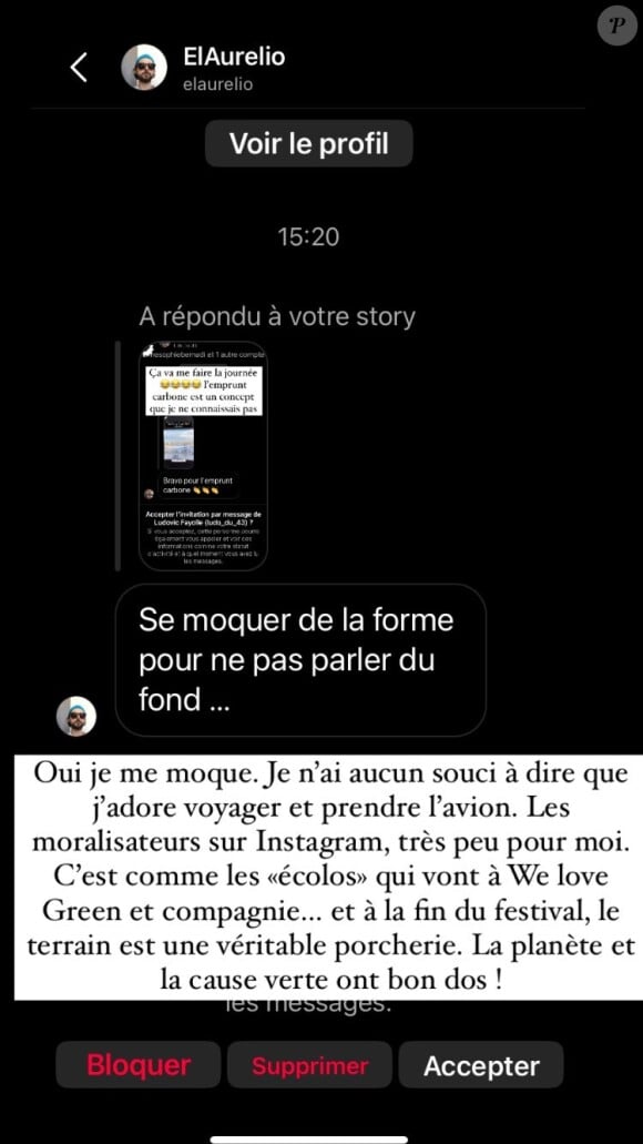 "Oui, je me moque. Je n'ai aucun souci à dire que j'adore voyager et prendre l'avion. Les moralisateurs sur Instagram, très peu pour moi", répond-t-elle
 