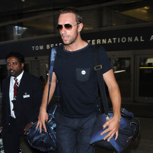 Chris Martin arrive à Los Angeles le 6 septembre 2014. 