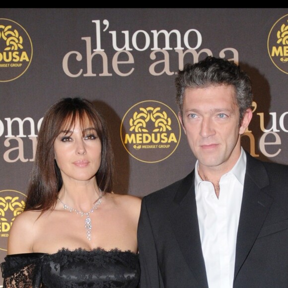 Vincent Cassel et Monica Bellucci à Rome, le 23 octobre 2008.
