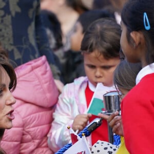 Le prince William, prince de Galles, et Catherine (Kate) Middleton, princesse de Galles, en visite au pavillon Grange à Cardiff, le 3 octobre 2023. L'objectif est de rencontrer des membres des aînés de Windrush Cymru, de Black History Cymru 365 et du Forum des jeunes des minorités ethniques du Pays de Galles, et entendre parler de la contribution de la génération Windrush à la Communauté galloise et découvrir comment les jeunes membres d'une minorité ethnique créent un changement positif au Pays de Galles. 