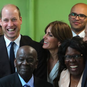 Le prince William, prince de Galles, et Catherine (Kate) Middleton, princesse de Galles, en visite au pavillon Grange à Cardiff, le 3 octobre 2023. L'objectif est de rencontrer des membres des aînés de Windrush Cymru, de Black History Cymru 365 et du Forum des jeunes des minorités ethniques du Pays de Galles, et entendre parler de la contribution de la génération Windrush à la Communauté galloise et découvrir comment les jeunes membres d'une minorité ethnique créent un changement positif au Pays de Galles. 