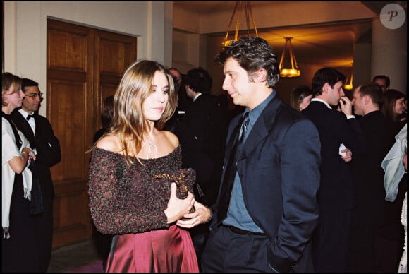 Laurent Gerra et Mathilde Seigner lors des César 2000