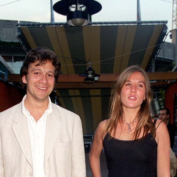 Laurent Gerra et Mathilde Seigner à Roland-Garros en 1999