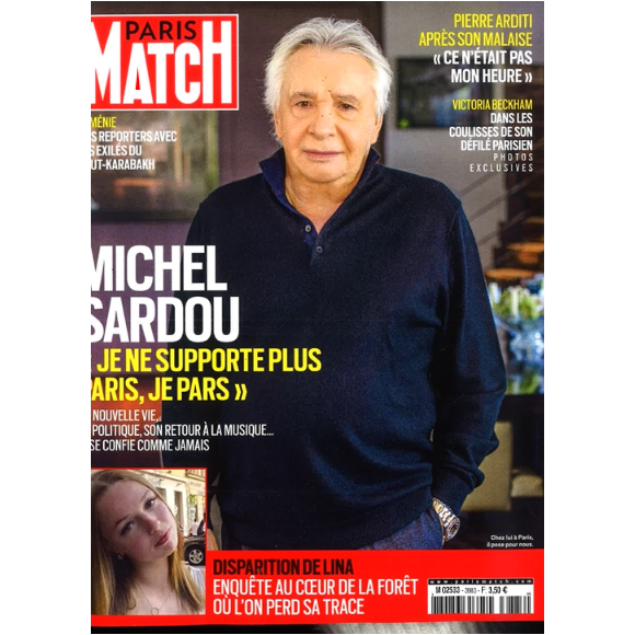 Couverture de "Paris Match" du jeudi 5 octobre 2023