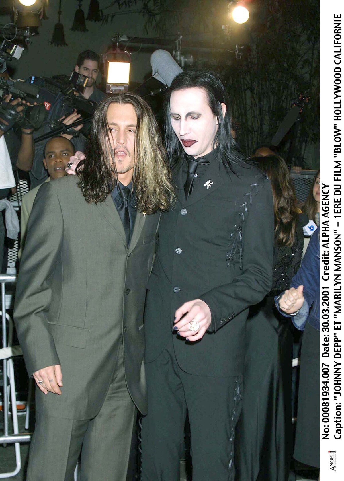 Photo Marilyn Manson Avec Johnny Depp Premi re Du Film Blow 