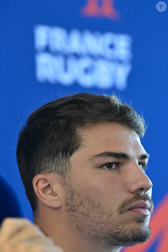 Antoine Dupont ( 9 - France ) - Conférence de presse de l'équipe de France de Rugby à Paris le 6 septembre 2023. © Federico Pestellini / Panoramic / Bestimage