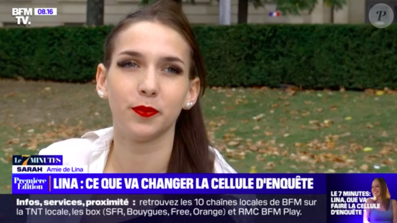 Sarah, une amie de Lina, témoigne - Capture BFM TV