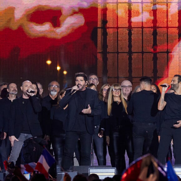 Exclusif - Ycare, Patrick Fiori et Corsu - Enregistrement de l'émission "Tous avec les bleus, le concert événement", diffusée en direct sur TF1 le 12 octobre 2023. © Cyril Moreau-Veeren / Bestimage