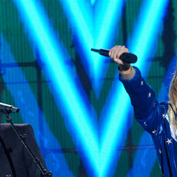 Exclusif - Calogero et Marie Poulain - Enregistrement de l'émission "Tous avec les bleus, le concert événement", diffusée en direct sur TF1 le 12 octobre 2023. © Cyril Moreau-Veeren / Bestimage