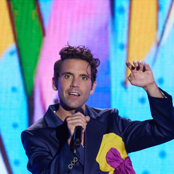 Exclusif - Mika - Enregistrement de l'émission "Tous avec les bleus, le concert événement", diffusée en direct sur TF1 le 12 octobre 2023. © Cyril Moreau-Veeren / Bestimage