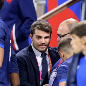 Antoine Dupont à l'issue du match de Coupe du monde de rugby entre la France et l'Italie (60-7) à Lyon le 6 octobre 2023. © Cyril Moreau-Dominique Jacovides/Bestimage 