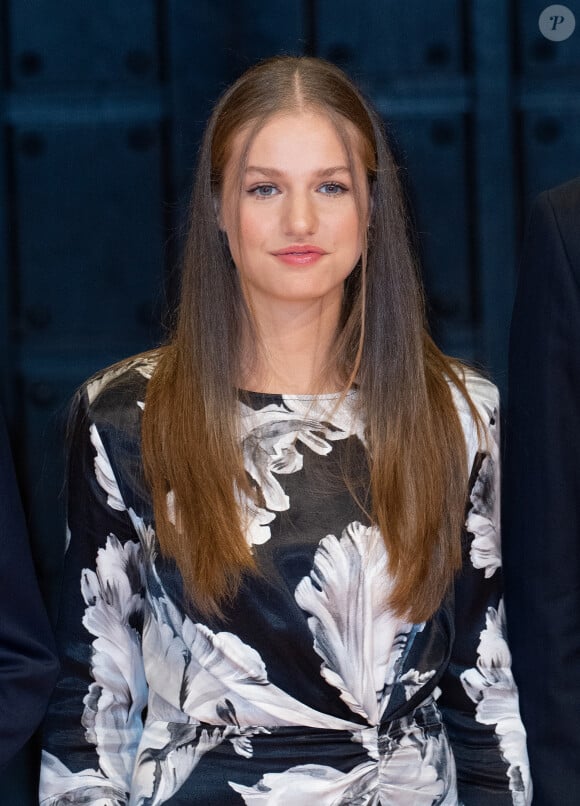 La princesse Leonor - La famille royale d'Espagne lors du traditionnel concert la veille de la cérémonie des "Princesa de Asturias Awards" à Oviedo. Le 19 octobre 2023 