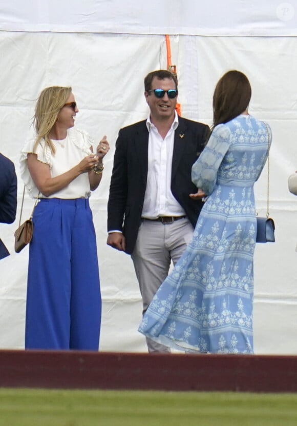 Le prince William, prince de Galles, et Catherine (Kate) Middleton, princesse de Galles, assistent au "Out-Sourcing Inc Royal Charity Polo Cup 2023" au Guards Polo Club de Windsor, Royaume Uni, le 6 juillet 2023. 