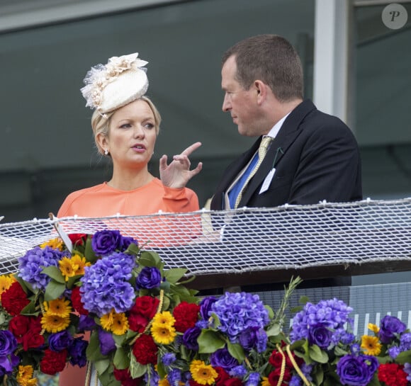 Peter Phillips et sa compagne Lindsay Wallace - People lors de la course hippique "The Cazoo Derby" à l'occasion du jubilé de platine de la reine d'Angleterre. Le 4 juin 2022 