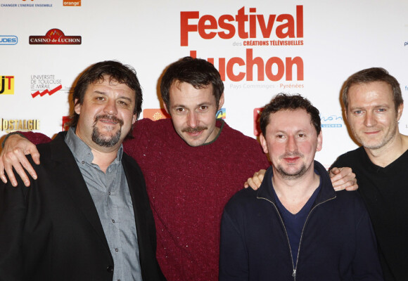 Julien Boisselier, Philippe Lefebvre, Guy Lecluyse et Jean-Luc Couchard pour la promotion de "Au Bonheur des Hommes"