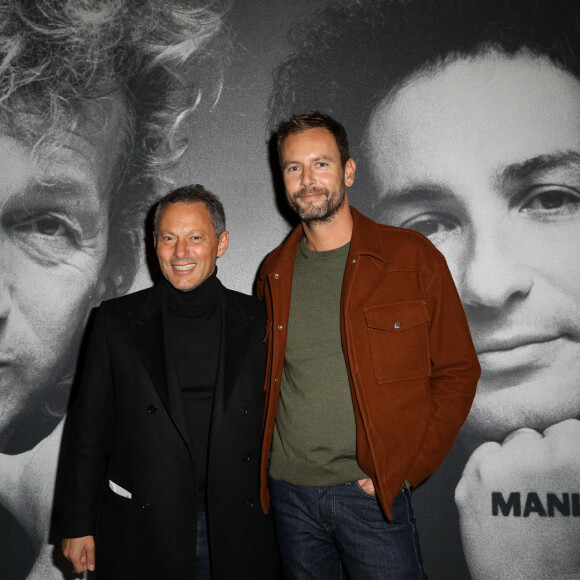 Exclusif -  Marc-Olivier Fogiel et son mari François Roelants - à la générale de l'opéra-rock "Starmania" à la Seine Musicale de Boulogne-Billancourtle 8 novembre 2022. © Dominique Jacovides-Coadic Guirec/Bestimage