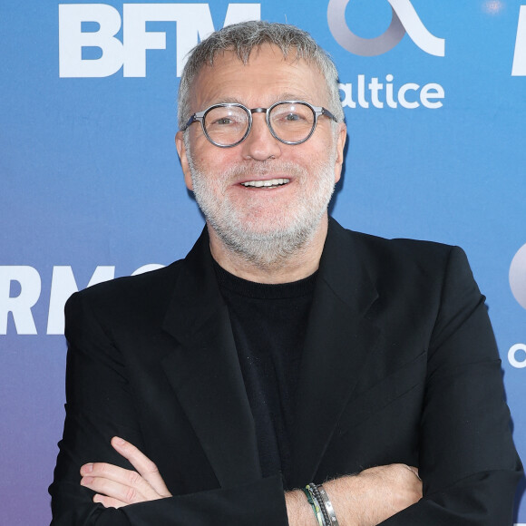 Laurent Ruquier lors de la conférence de presse de rentrée BFM TV. - RMC du groupe Altice France à Paris, France, le 31 août 2023. © Coadic Guirec/Bestimage 