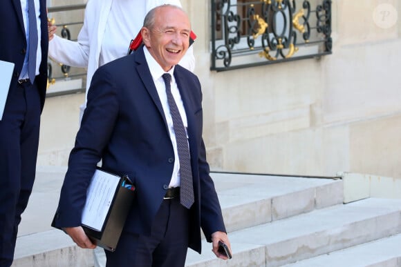Gérard Collomb, ministre de l'Intérieur - Sorties du conseil des ministres au palais de l'Elysée à Paris © Stéphane Lemouton / Bestimage