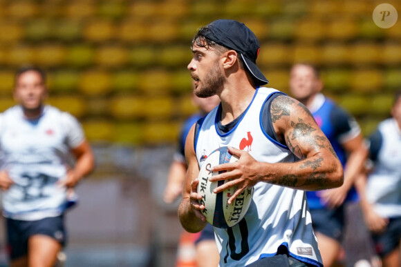 Romain Ntamack (France) - Stage de l’équipe de France de rugby à Monaco, le 13 juillet 2023. © Norbert Scanella/Panoramic/Bestimage