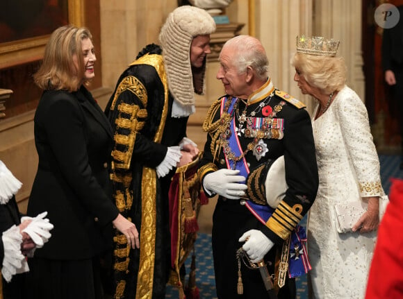 Premier "discours du trône" du roi Charles III d'Angleterre devant la chambre des Lords au palais de Westminster à Londres? le 7 novembre 2023.