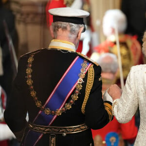 Premier "discours du trône" du roi Charles III d'Angleterre devant la chambre des Lords au palais de Westminster à Londres? le 7 novembre 2023.