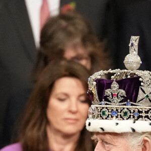 Premier "discours du trône" du roi Charles III d'Angleterre devant la chambre des Lords au palais de Westminster à Londres? le 7 novembre 2023.