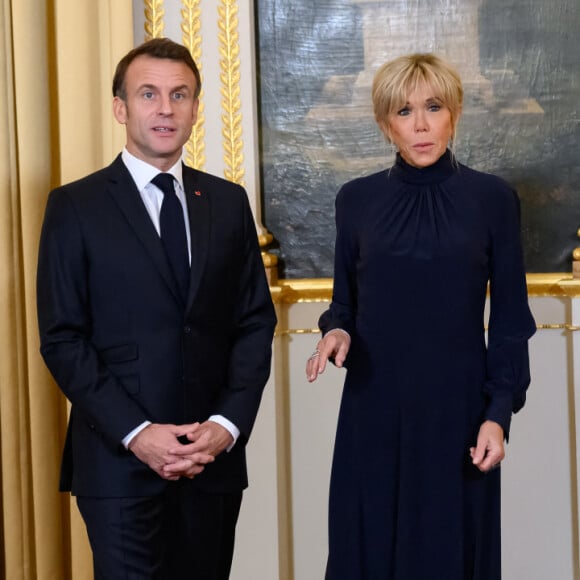 Brigitte Macron a épaulé son époux président de la République ce jeudi pour le dîner des chefs d'état à l'occasion du 6eme Forum de Paris sur la paix
Emmanuel Macron, président de la République et sa femme Brigitte Macron, lors du dîner des chefs d'état à l'occasion du 6eme Forum de Paris sur la paix © Eric Tschaen / Pool / Bestimage