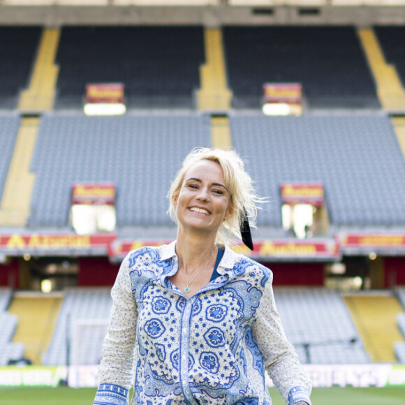 Exclusif - Élodie Gossuin - 3ème édition de la rencontre de football caritative "Match des héros" entre le "RC Lens Légendes" et "L'équipe Unicef" au stade Bollaert-Delelis à Lens le 6 juin 2023. © Pierre Perusseau / Bestimage