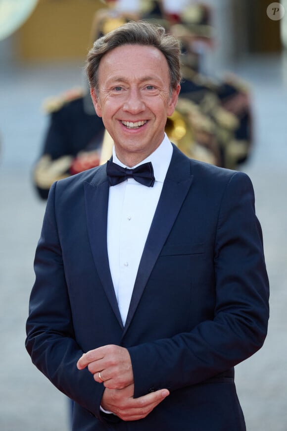 Stéphane Bern - Dîner d'Etat au château de Versailles en l'honneur de la visite officielle du roi et de la reine d'Angleterre en France (20 - 22 septembre 2023). Le 20 septembre 2023. 150 invités triés sur le volet ont été conviés à cette occasion. © Moreau-Jacovides / Bestimage 