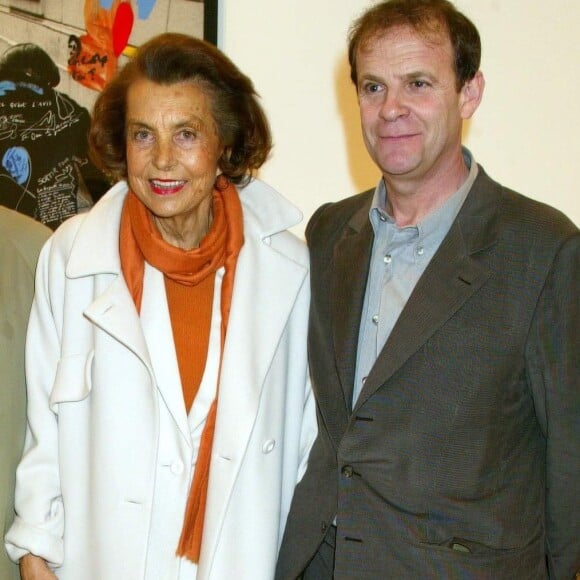 Liliane Bettencourt et François Marie Banier à l'inauguration de l'exposition de François Marie Banier à la maison européenne de la photographie