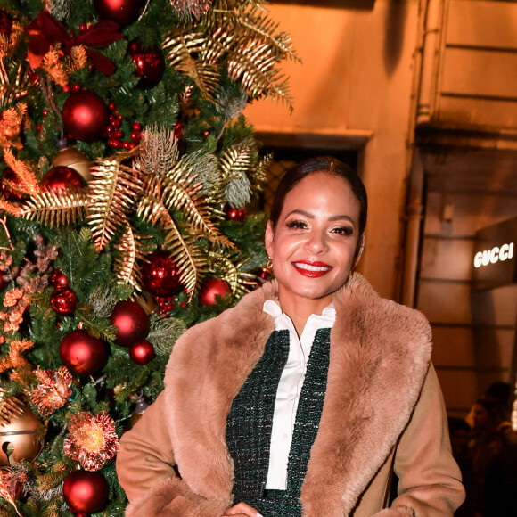 Christina Milian lors du lancement des illuminations du quartier du Faubourg Saint-Honoré à Paris, le 16 novembre 2023. Photo by Firas Abdullah/ABACAPRESS.COM