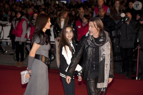 Florent Pagny, sa femme Azucena et leur fille Ael - 15eme edition des NRJ Music Awards a Cannes. Le 14 decembre 2013  15th NRJ Music Awards in Cannes. On december 14th 2013 