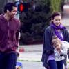 Jessica Alba, Cash Warren et leur adorable Honor dans un parc de Los Angeles