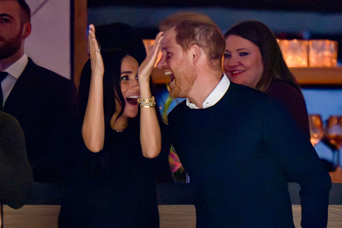 Photo : Le prince Harry et Meghan Markle assistent au match de hockey