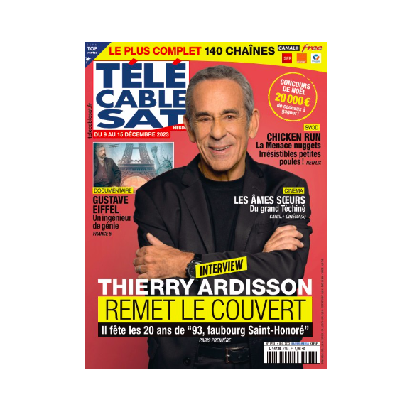 Couverture du magazine "Télé Cable Sat" du lundi 4 décembre 2023