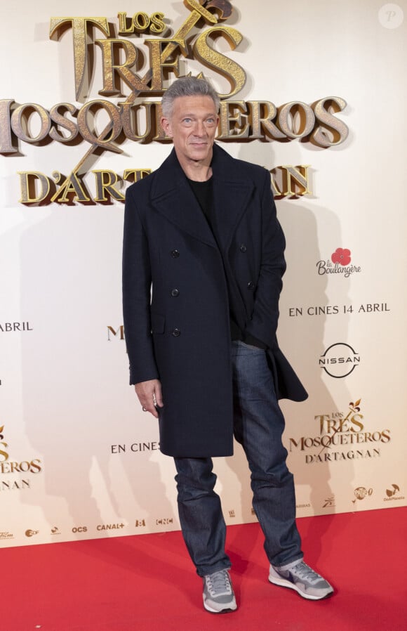 Vincent Cassel - Première du film "Les Trois Mousquetaires : D'Artagnan" à Madrid. Le 12 avril 2023.
