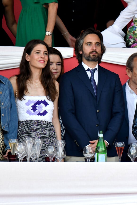 Charlotte Casiraghi et son mari Dimitri Rassam - 17e édition du Longines Global Champions Tour à Monaco, le 1er juillet 2023. © Bruno Bebert/Bestimage