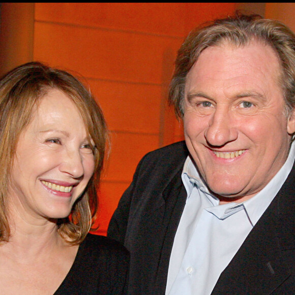 NATHALIE BAYE, GERARD DEPARDIEU - SOIREE SPECIALE CLAUDE CHABROL POUR SES 50 ANS DE CARRIERE AU PARK HYATT VENDOME ET POUR LA SORTIE DE SON DERNIER FILM "BELLAMY"  