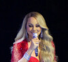 La chanteuse est surnommée "La reine de Noël"
Mariah Carey en concert à New York.