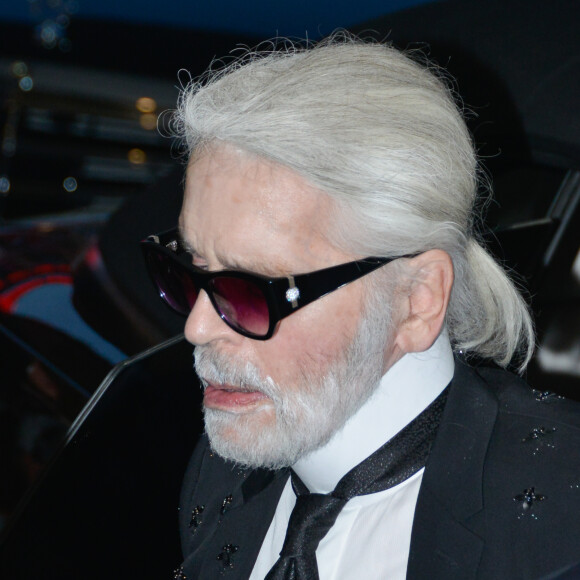 Karl Lagerfeld - Arrivées à la soirée Vanity Fair x Chanel chez Albane à l'hôtel JW Marriott lors du 71ème festival international du film de Cannes le 9 mai 2018. © CVS / Bestimage 