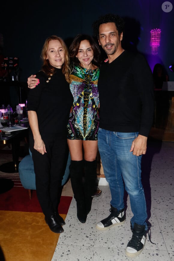 Exclusif - Emmanuelle Bercot, Sandra Sisley, Tomer Sisley - 4ème édition de la "Soirée patins" à l'Hôtel Kimpton St Honoré à Paris le 14 décembre 2023.