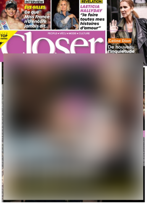 Nouvelle couverture du magazine Closer paru le 22 décembre 2023