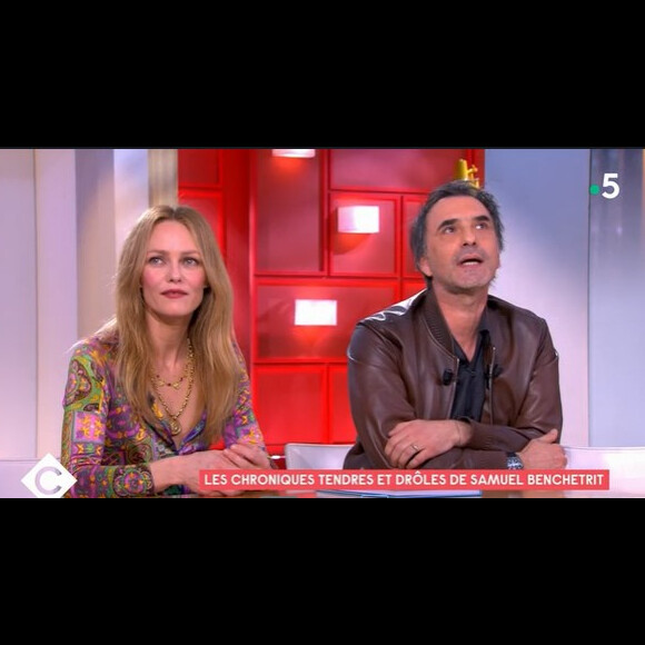 Vanessa Paradis et Samuel Benchetrit dans l'émission C à Vous, sur France 5.