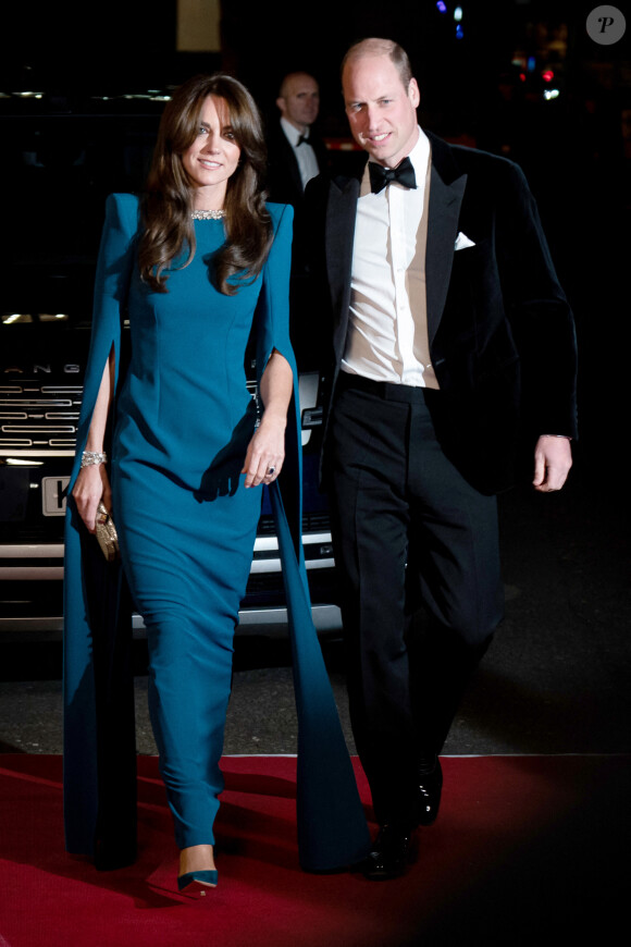 Le prince et la princesse de Galles arrivent au au Royal Albert Hall le 30 novembre 2023.