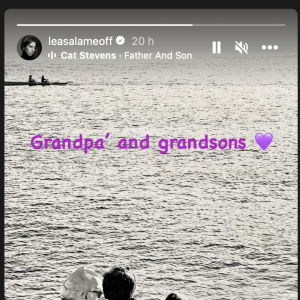 Léa Salamé partage une photo de famille sur Instagram. Le 28 décembre 2023.